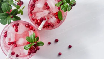 cranberry-basil sparkler